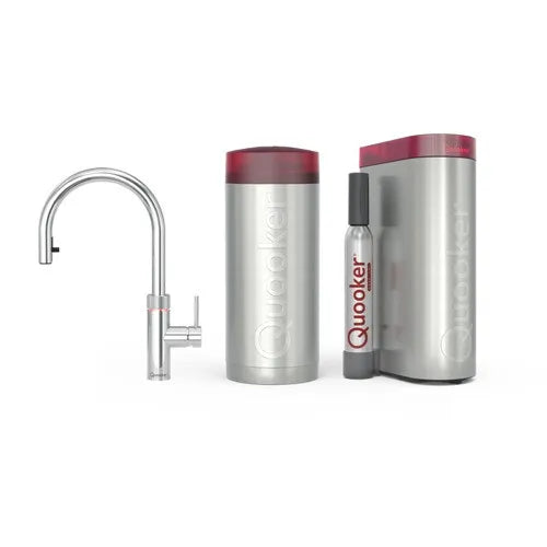 Quooker 22+XCHRCUBE - Flex Round Chroom met COMBI+ & CUBE