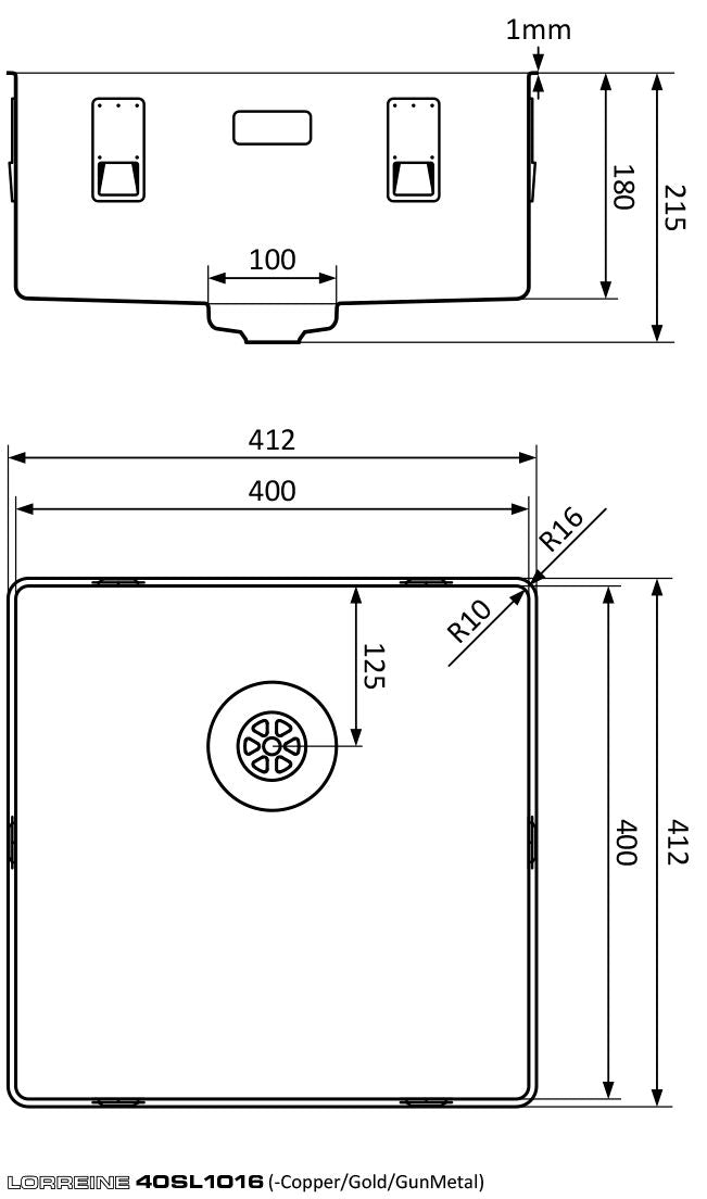 Lorreine Spoelbak 40SLGM