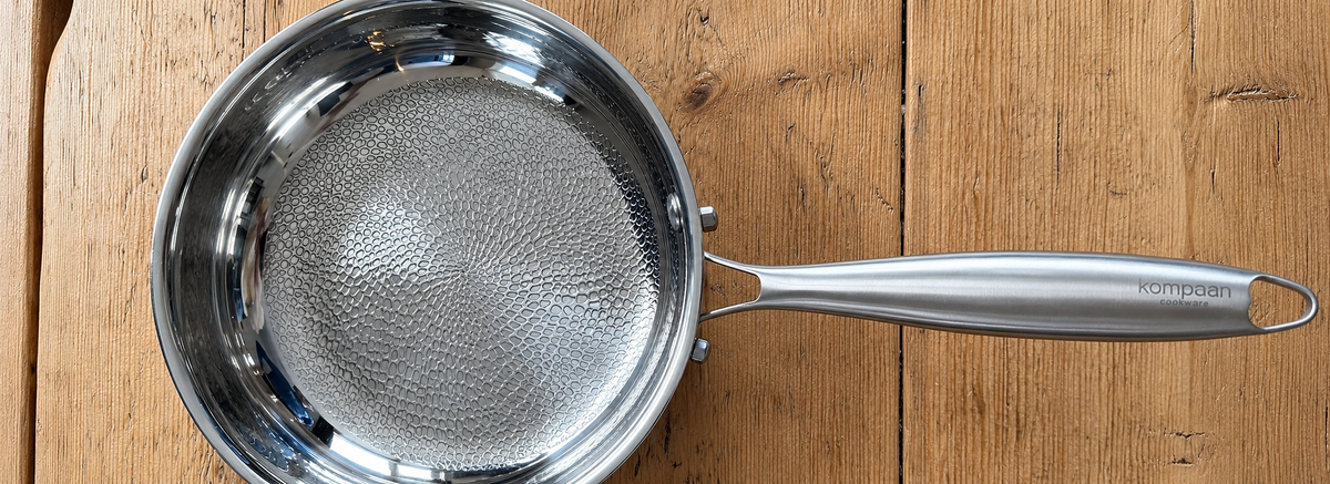 Titanium pan in gebruik