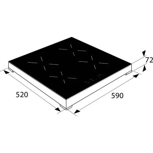 ETNA vrijstaande inductiekookplaat - KIV164RVS