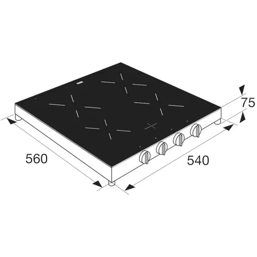 ETNA vrijstaande inductiekookplaat - KIV254KWIT