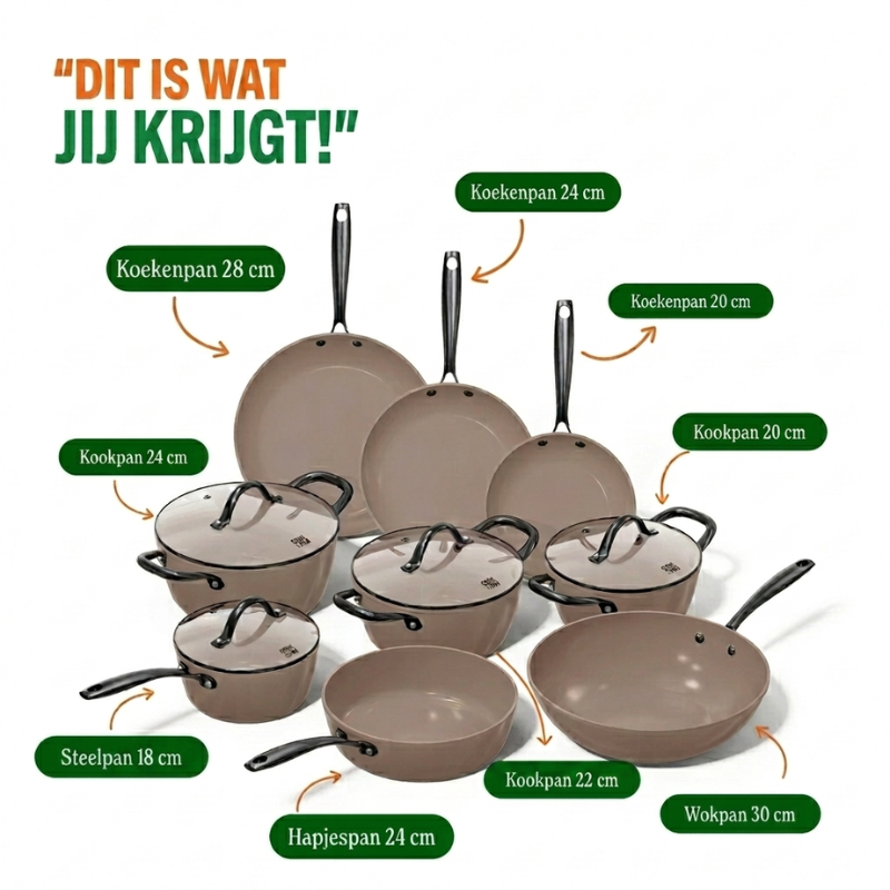Taupe of Mind Pannenset 9-delig