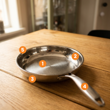 Opbouw titanium pan