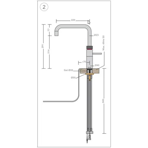 Quooker FNSBLK – Fusion Square Zwart