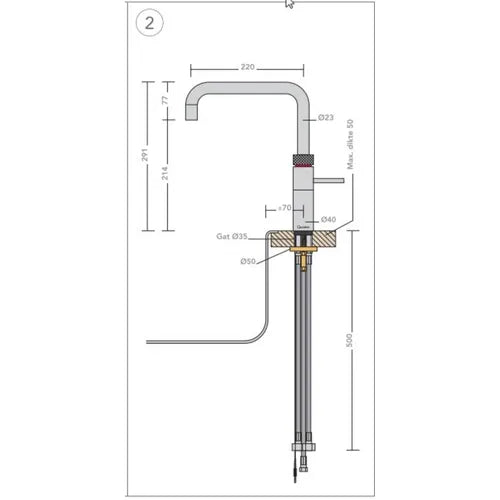 Quooker FNSCHR – Fusion Square Chroom