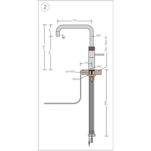 Quooker FNSSST – Fusion Square RVS