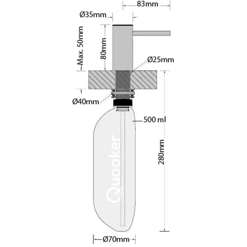 Quooker SDGME – Zeeppomp Gunmetal